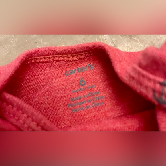 Carter’s red anchor/whale onesie - 6 months - Picture 2 of 3